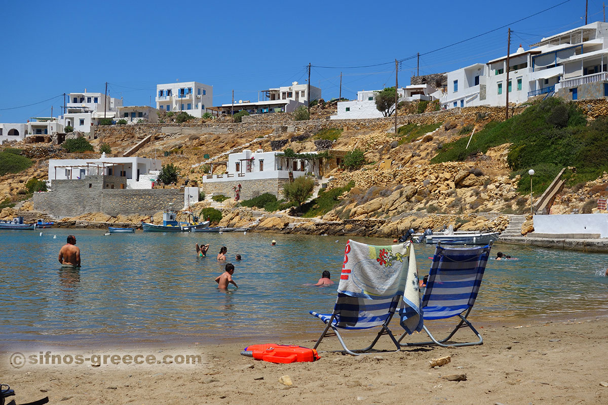 Stranden i Cheronissos på Sifnos