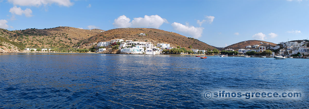 Stränder Fáros och Glifo på Sifnos