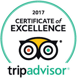 Certificate of Excellence by TripAdvisor