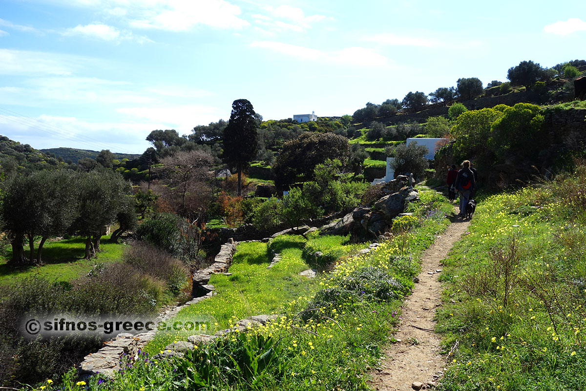 Vägen från Apollonia till klostret Vrisi